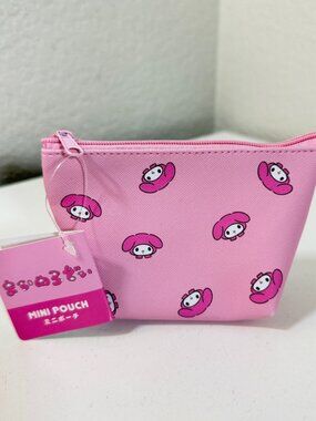 NEW Sanrio My Melody Mini Pouch Retro Pink Zip Case Hello Kitty Universe Japan